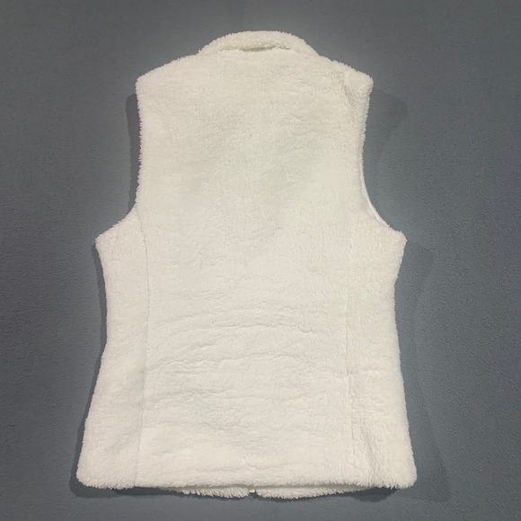 Patagonia Los Gatos Fleece Vest Womens M White Full Zip High Neck Sleeveless - Picture 7 of 8